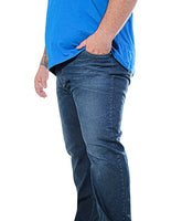 Calça Jeans Plus Size Patrãozinho Megaflex Com Elastano Garcez Estonada Escura